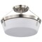Nuvo Rowen 3-Light Semi Flush Brushed Nickel Etched White Glass 60/7763 - alternate 5